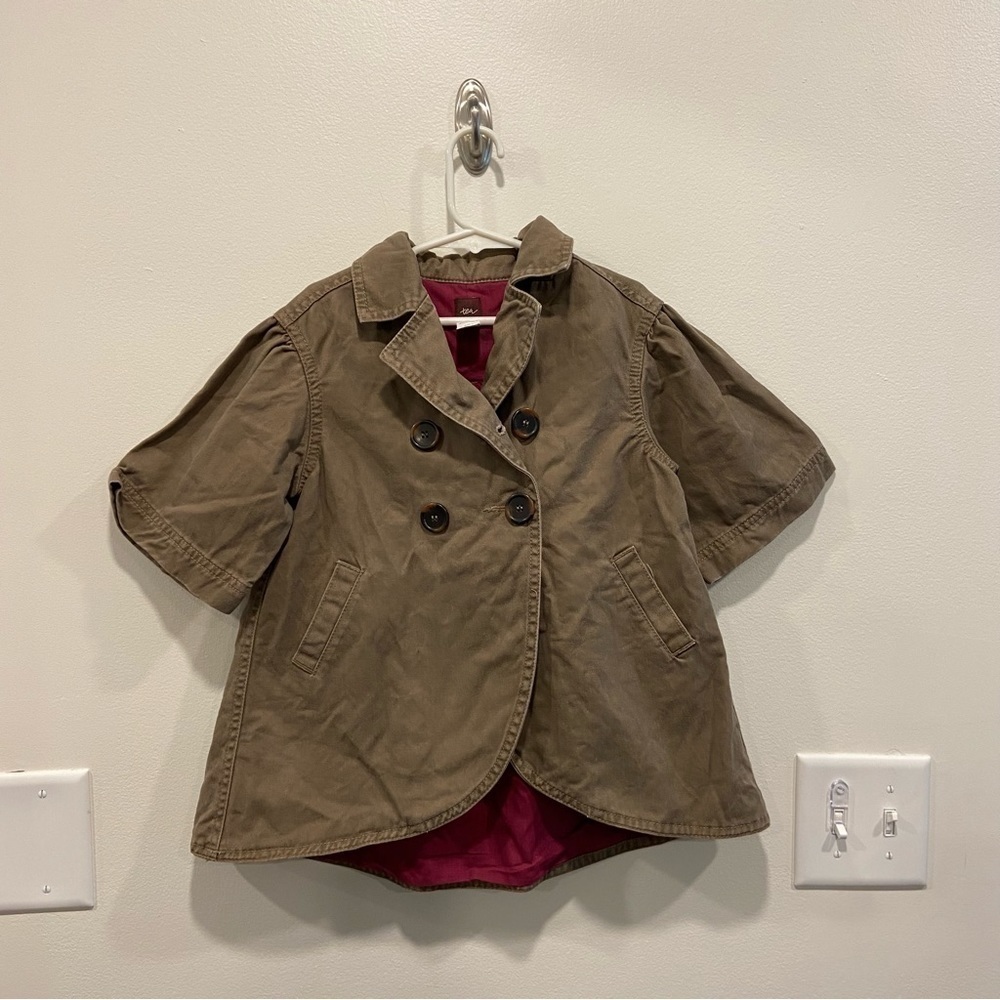Tea Collection Brown Double-Breasted Kids Jacket